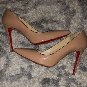 Christian Louboutin Pigalles size 41 nude patent leather